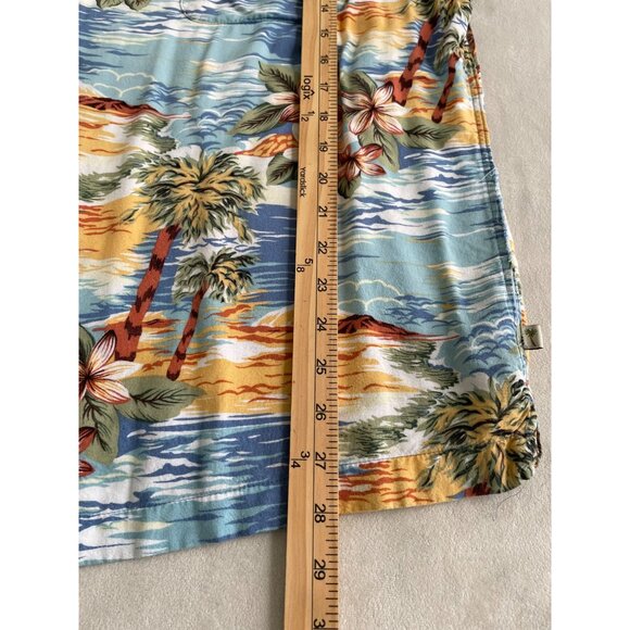 Island Shores XL Hawaiian Bahama Shirt Tropical Palm Trees & Flowers Button-Up - Picture 4 of 10